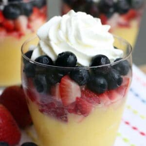 Berry Vanilla Pudding Cups from TastesBetterFromScratch.com