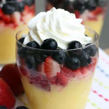 Berry Vanilla Pudding Cups from TastesBetterFromScratch.com