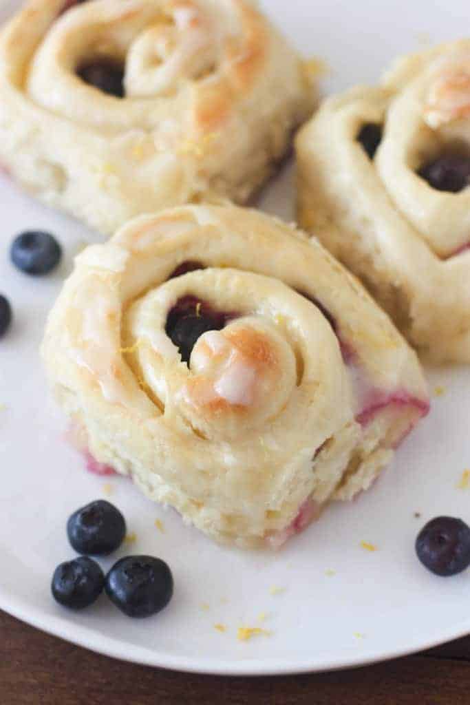 Lemon Blueberry Rolls - super soft and fluffy and SO EASY to make from scratch! | Tastes Better From Scratch